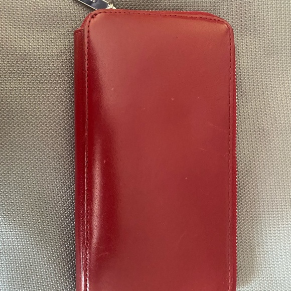 RED LEATHER WALLET - Picture 3 of 4